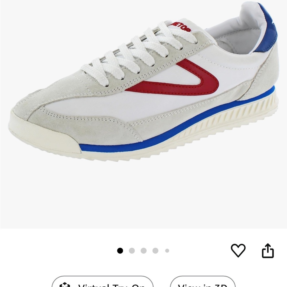 New Women’s White and Blue Tretorn Sneakers